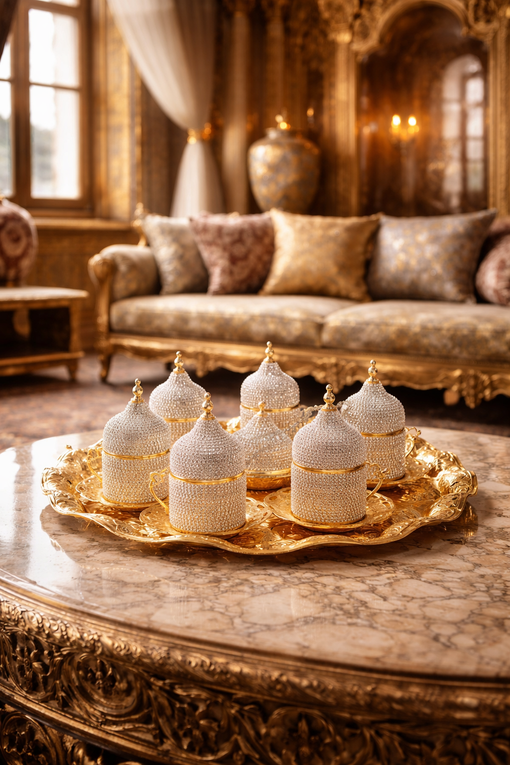 Velmora Crystal Ottoman Tea Set
