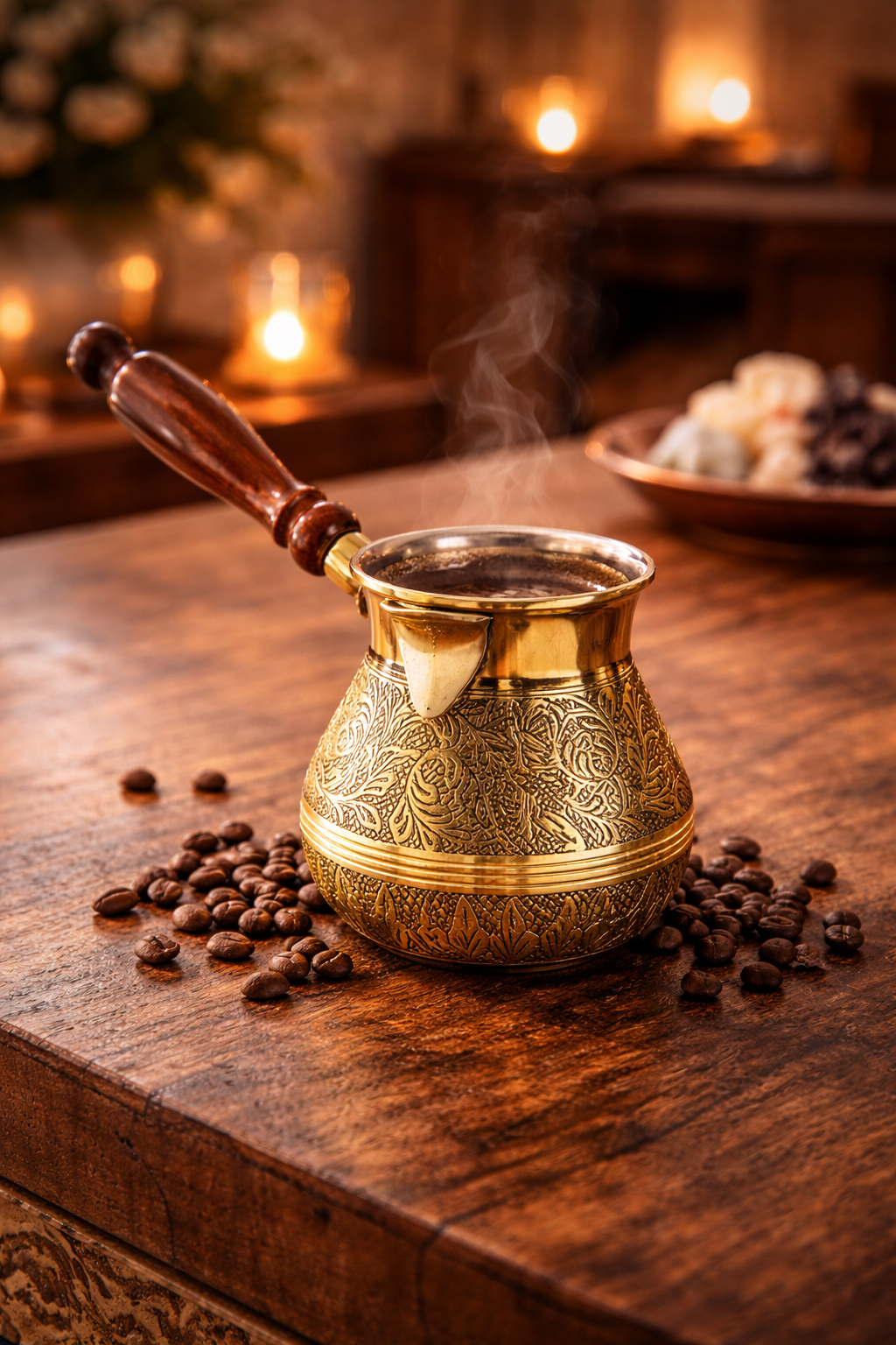 Artisan Copper Turkish Coffee Pot Handcrafted Cezve