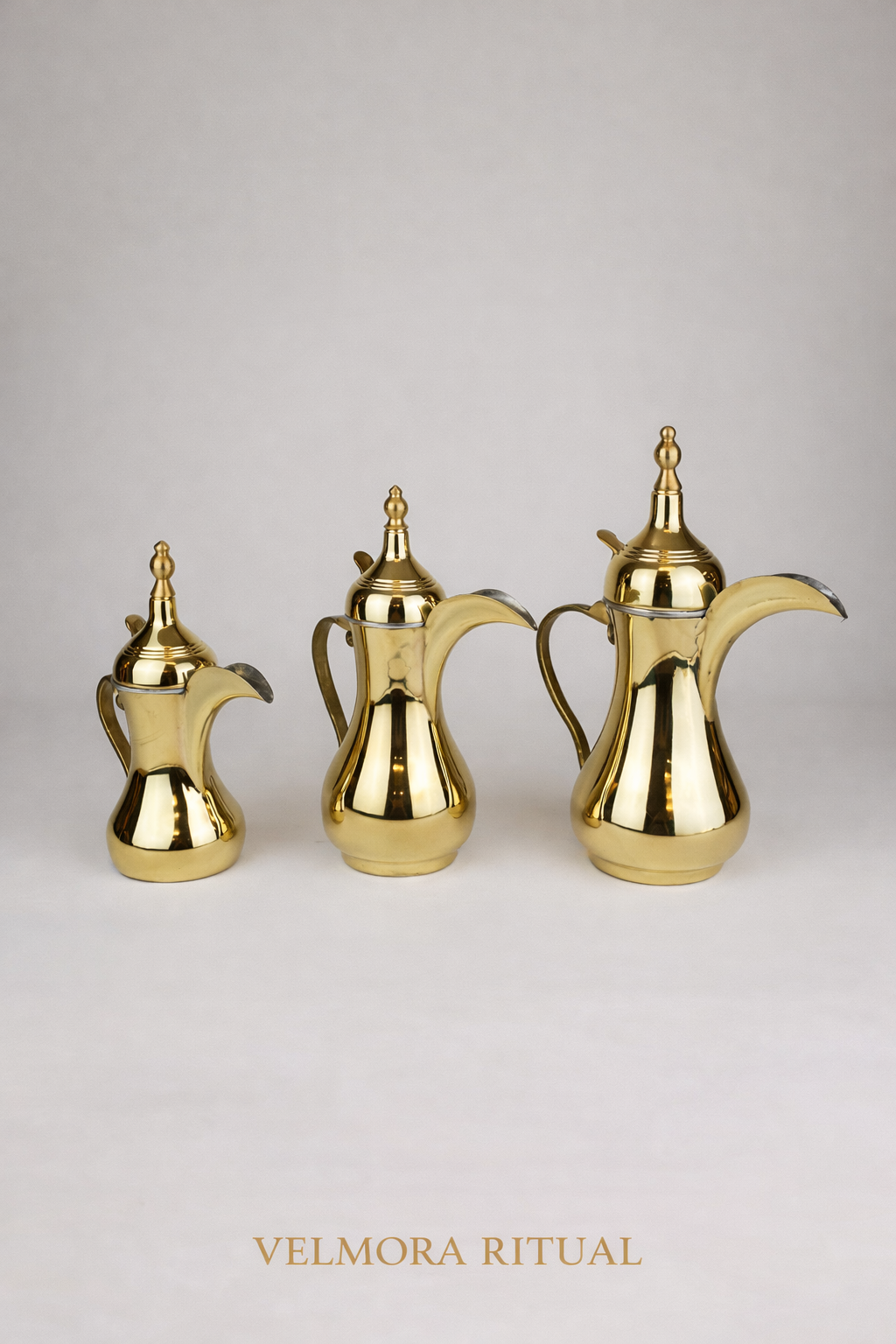 Handcrafted Brass Dallah Coffee Pot – Traditional Arabic Mirra Coffee Server