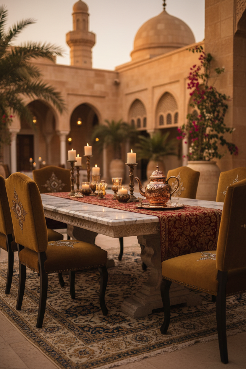 Luxury Ottoman-inspired dining scene